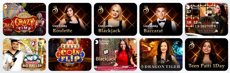 Giochi da casinò live 22Win Casino